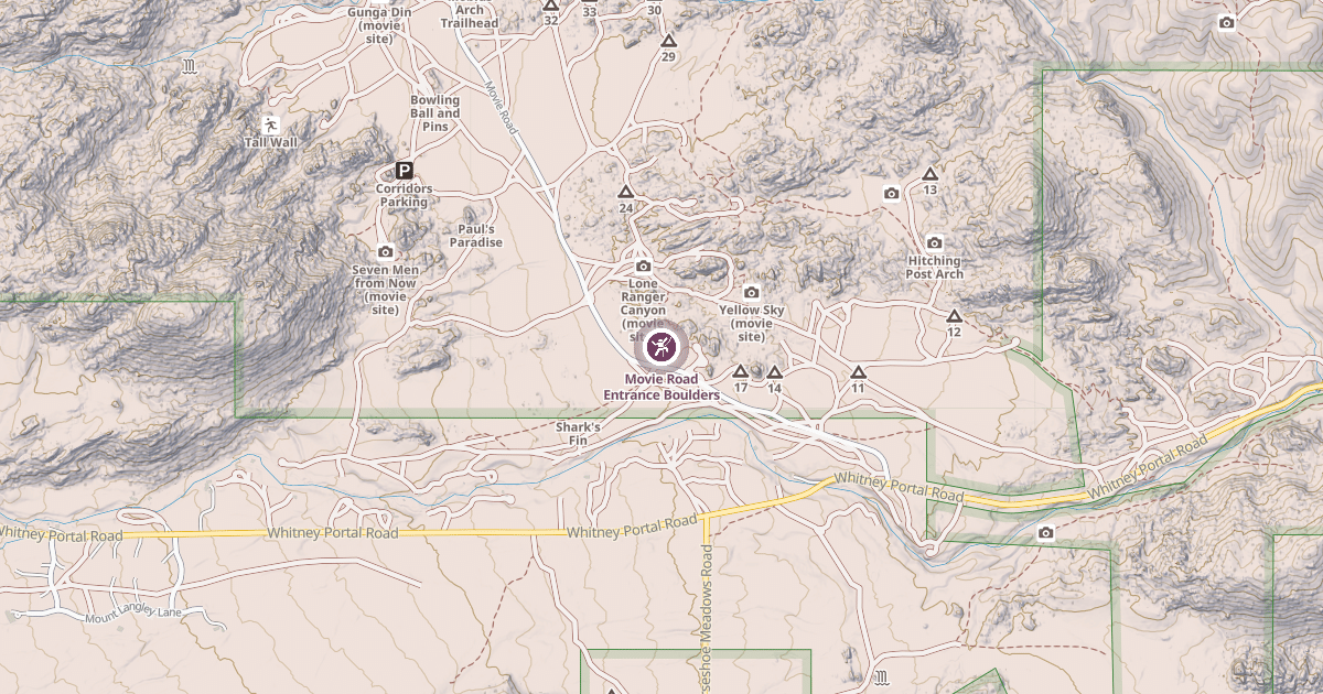 Map preview of Movie Road Entrance Boulders