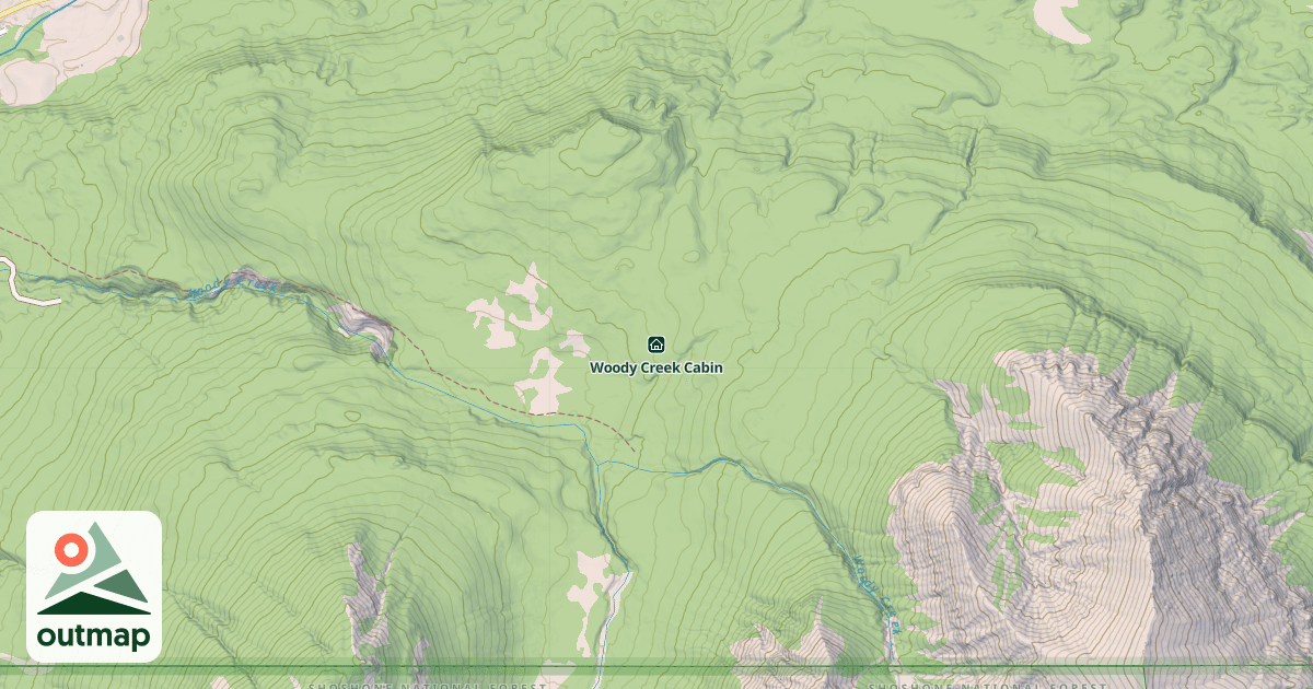 Map of Woody Creek Cabin