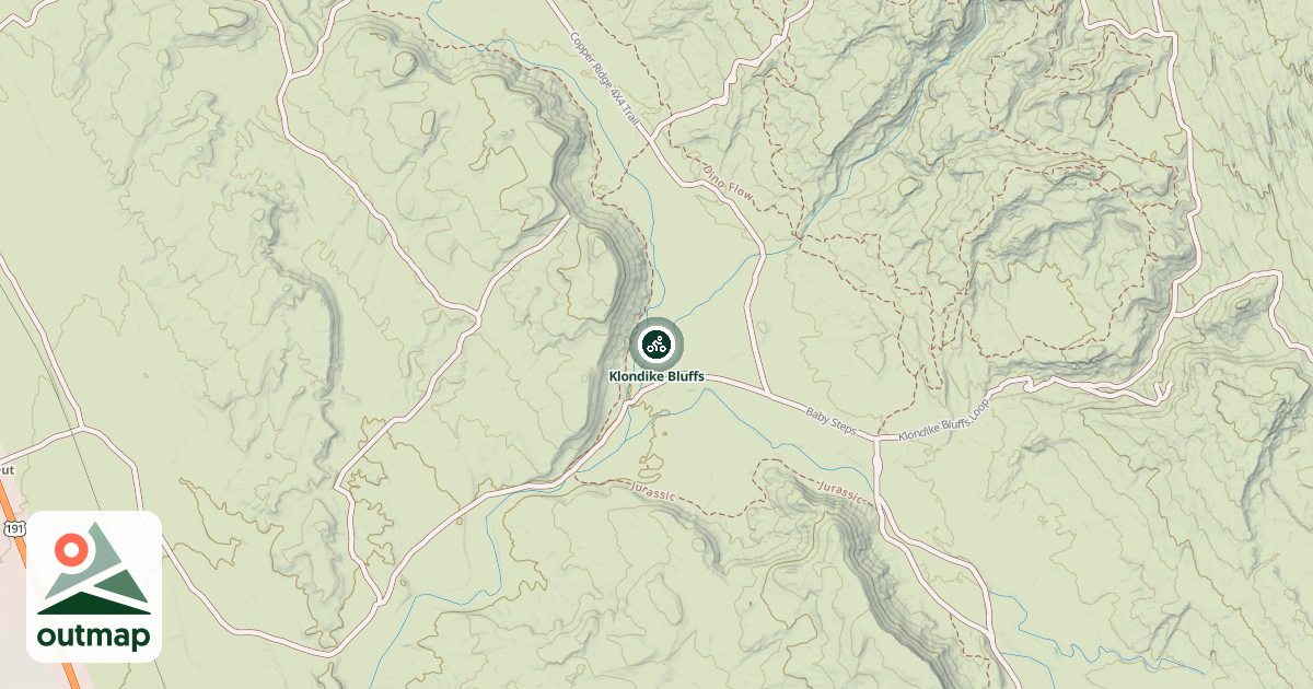 Map of Klondike Bluffs