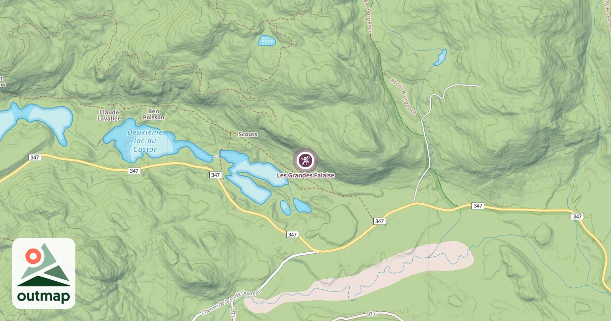 Map of Les Grandes Falaise
