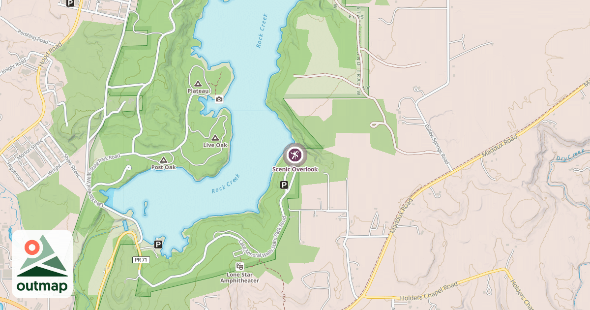 Map of Scenic Overlook in Parker