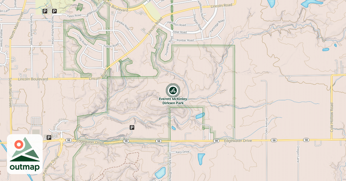 Map of Everett McKinley Dirksen Park