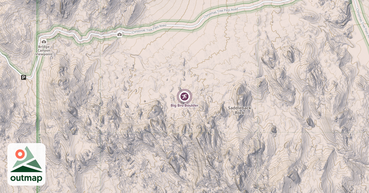 Map of Big Bro Boulder