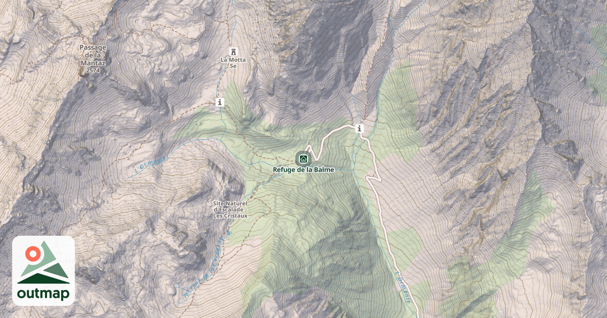Map of Refuge de la Balme