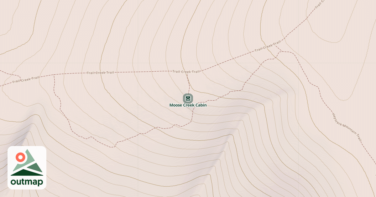 Map of Moose Creek Cabin