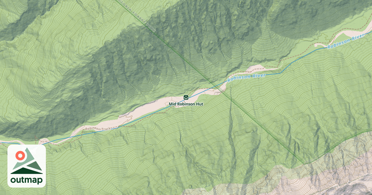 Map of Mid Robinson Hut
