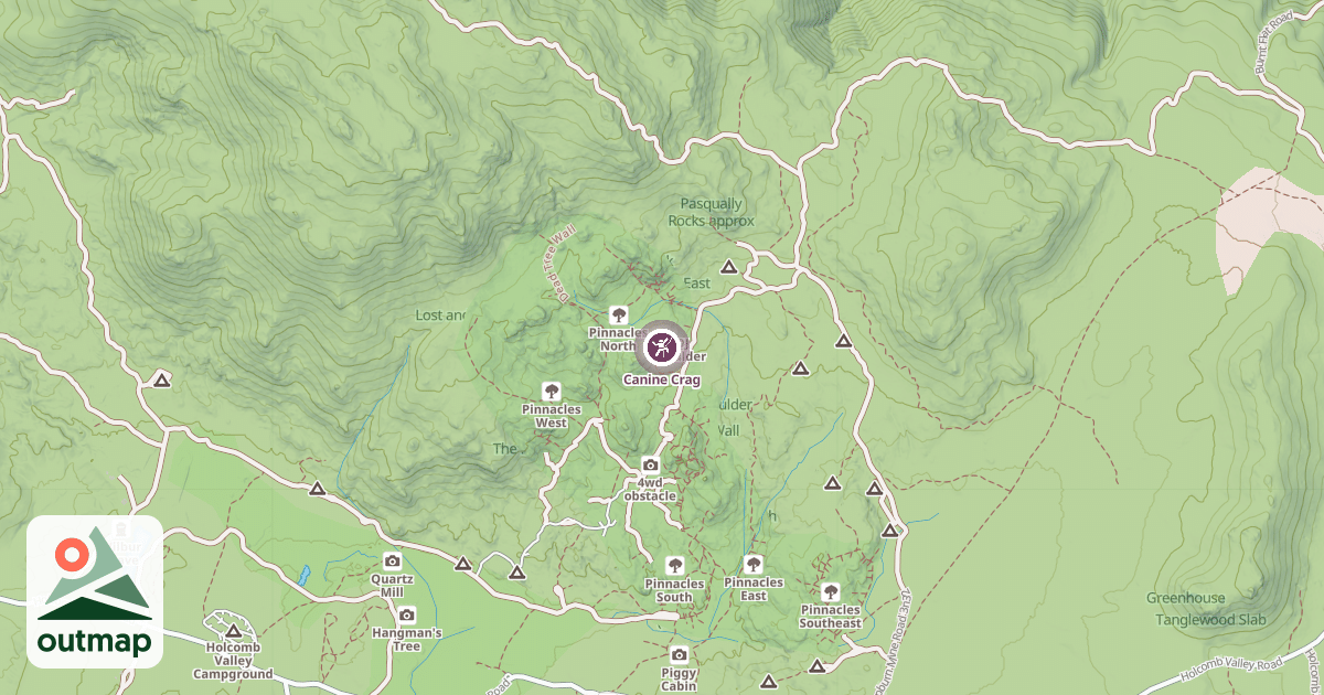 Map of Canine Crag