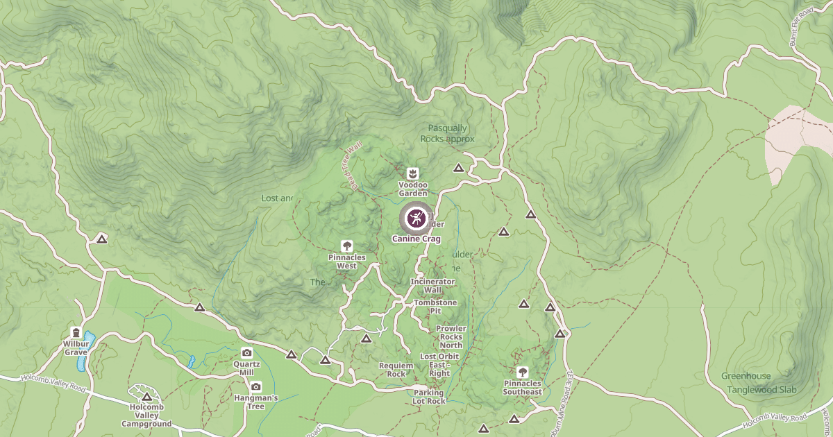 Map preview of Canine Crag