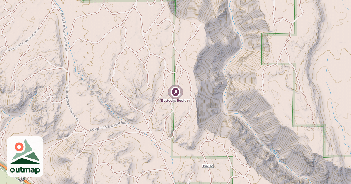 Map of Buttocks Boulder