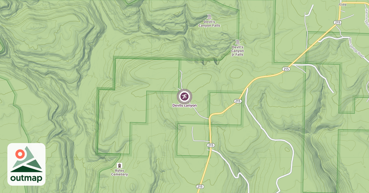 Map of Devils canyon