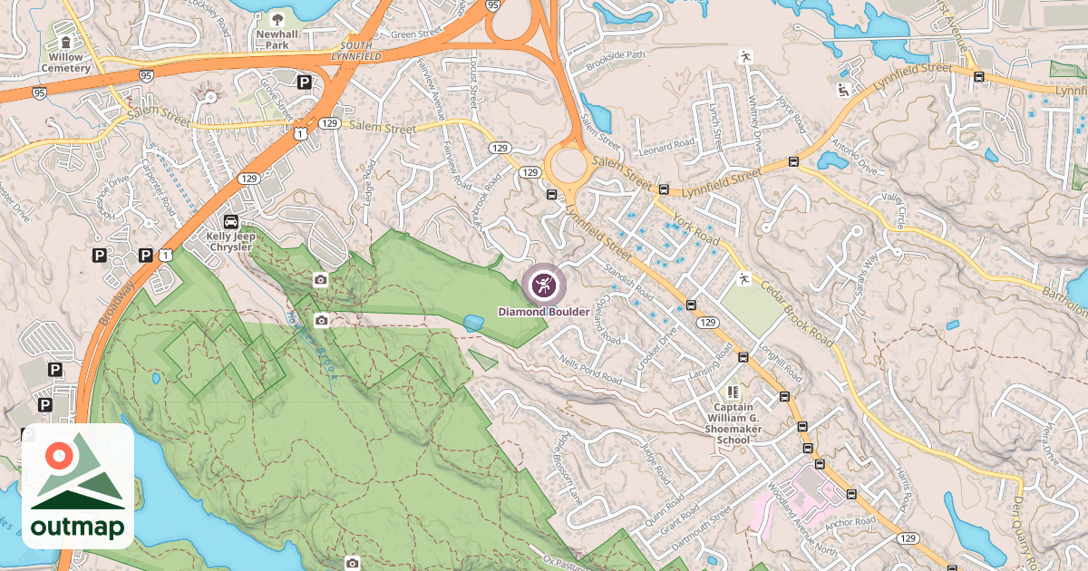 Map of Diamond Boulder