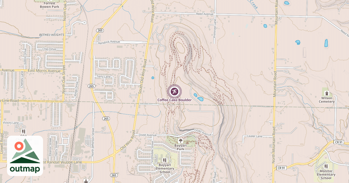 Map of Coffee Cake Boulder