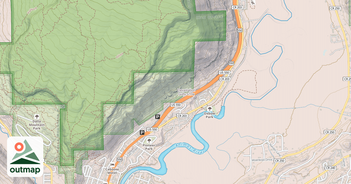 Map of Devastation Gully