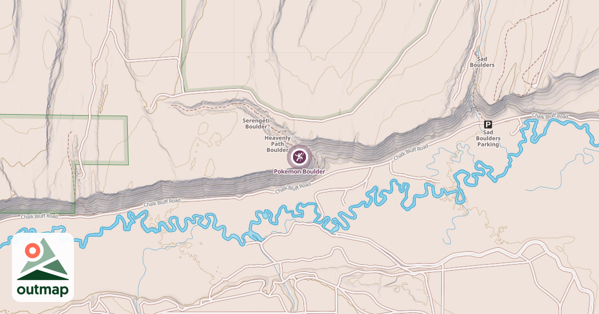 Map of Pokemon Boulder