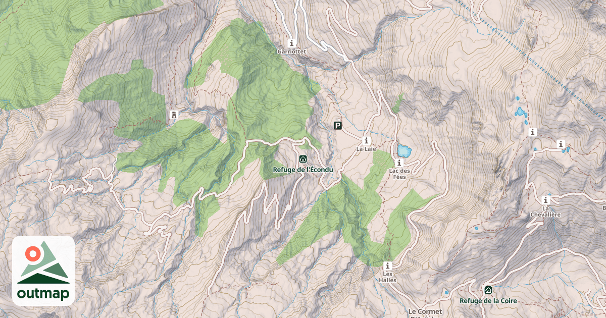 Map of Refuge de l'Écondu