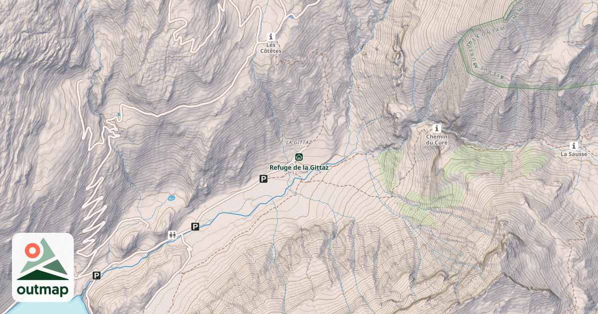 Map of Refuge de la Gittaz