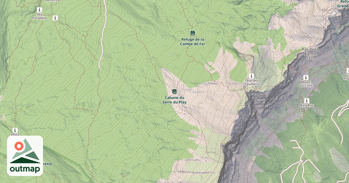 Map of Cabane du Serre du Play