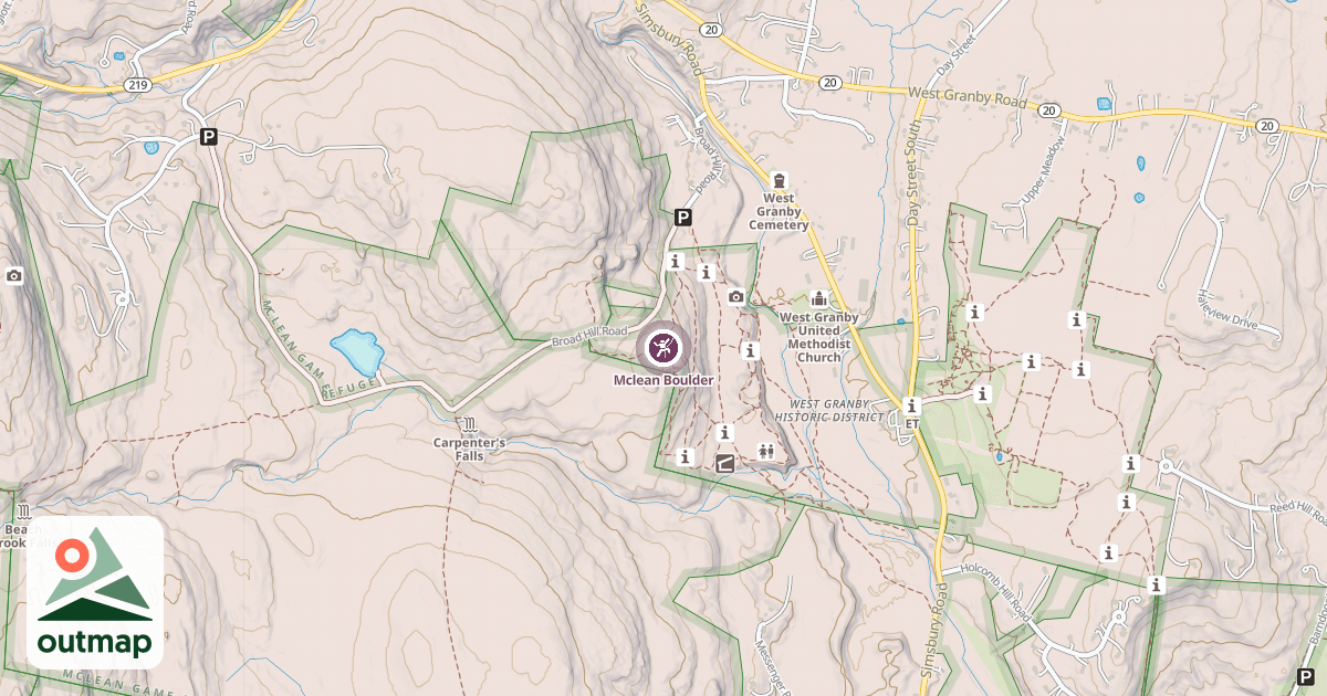 Map of Mclean Boulder