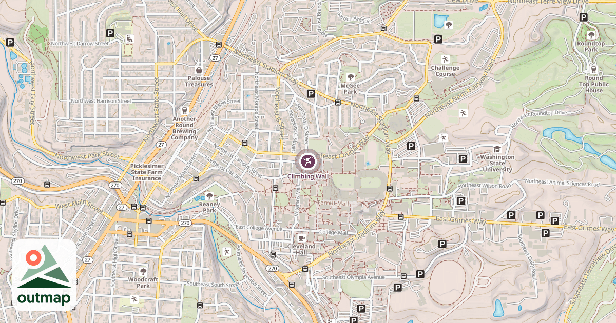 Map of Climbing Wall