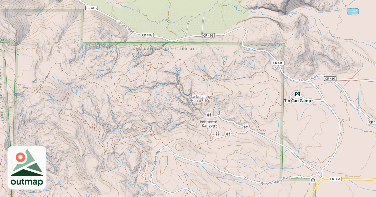 Map of Tanks for the Hueco