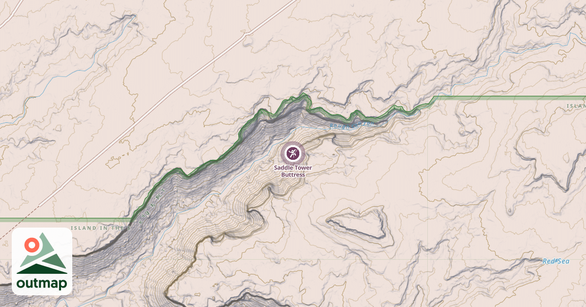 Map of Saddle Tower Buttress