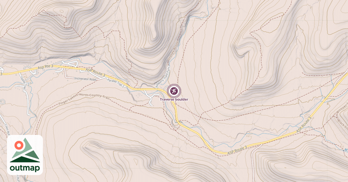 Map of Traverse boulder