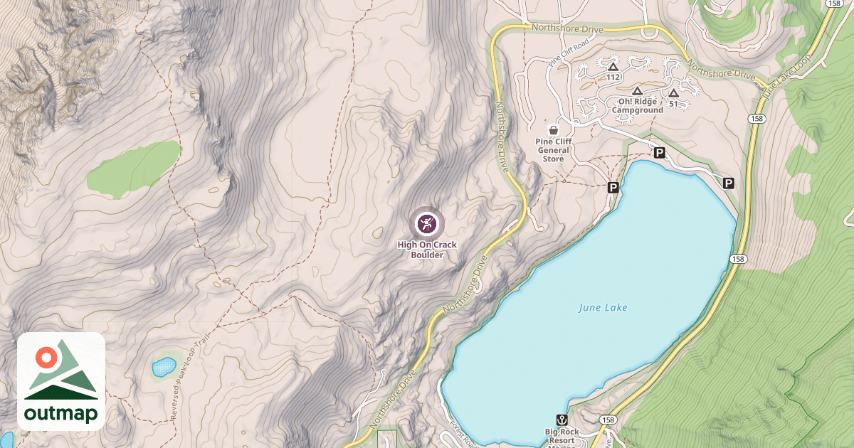 Map of High On Crack Boulder