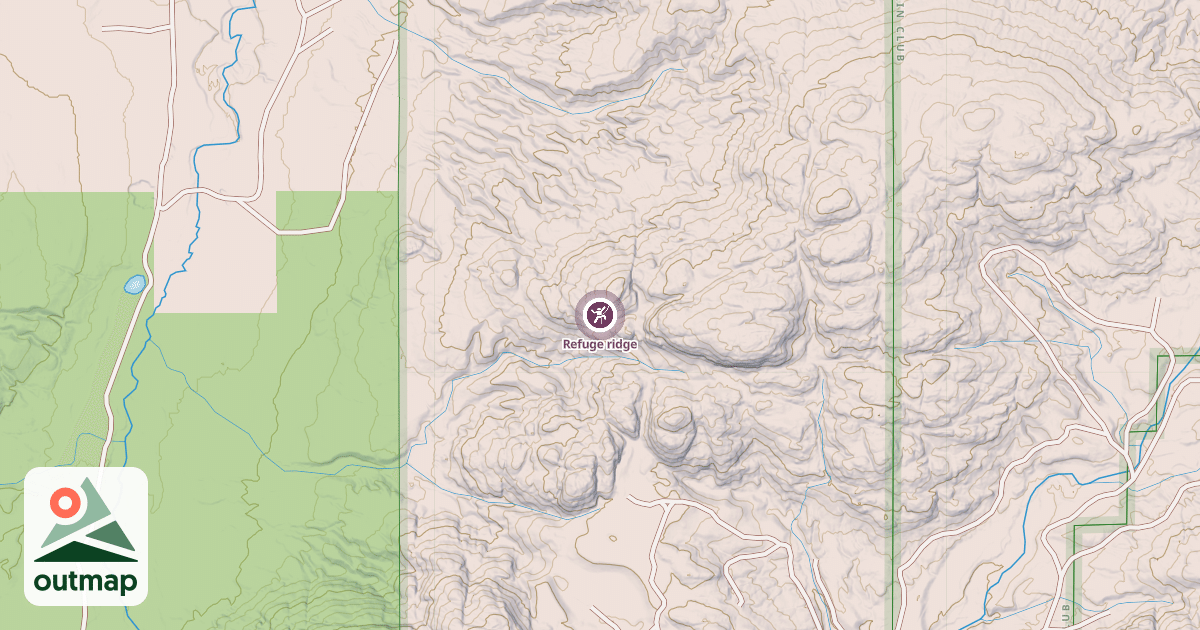 Map of Refuge ridge