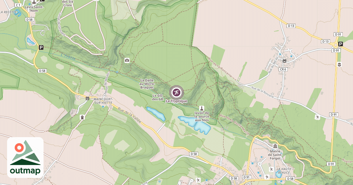 Map of Le Tryptique