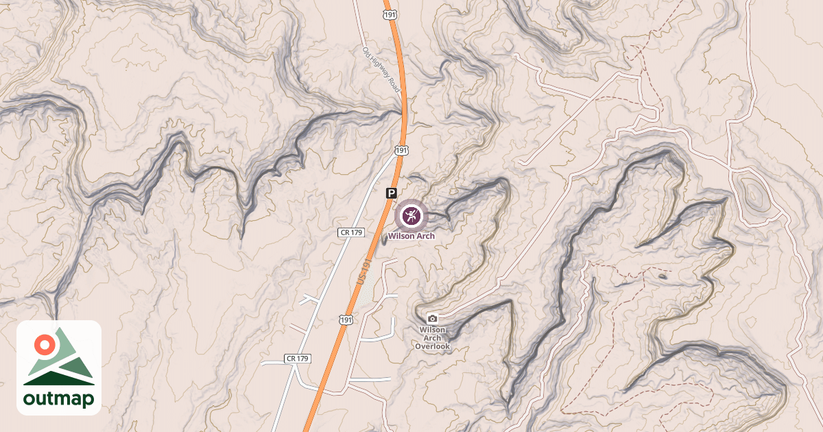 Map of Wilson Arch