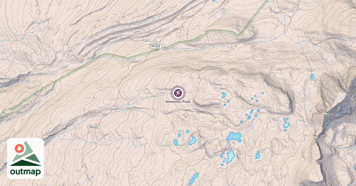 Map of Snowdon Peak