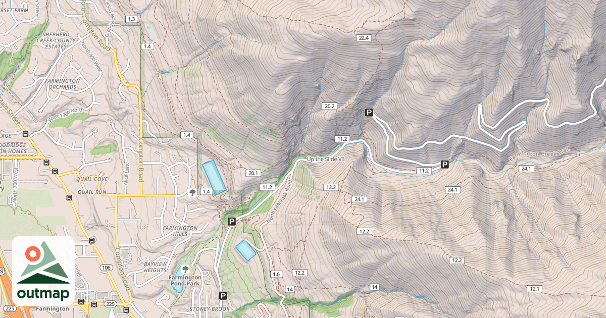 Map of Up the Slide