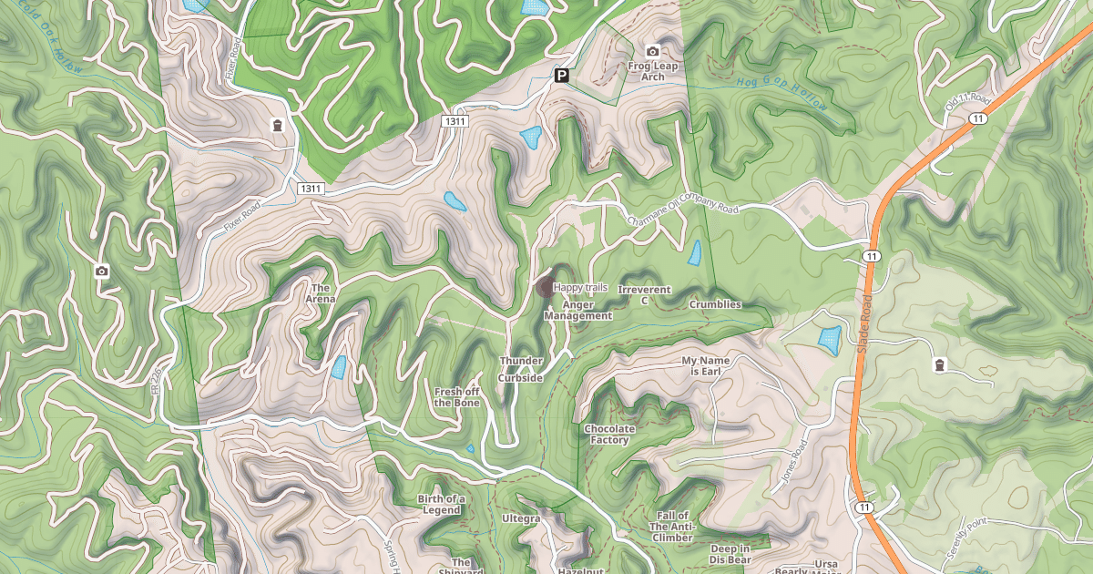 Map preview of Happy trails
