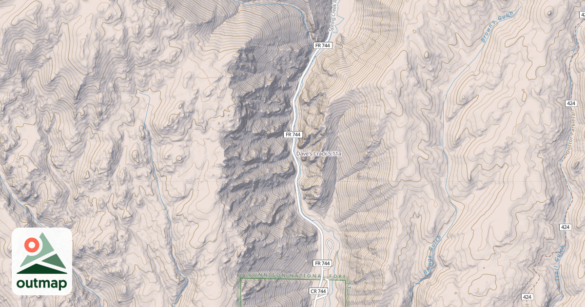 Map of Dave's Crack
