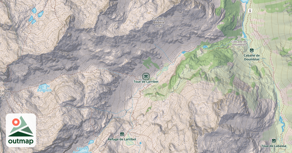 Map of Toue de Larribet