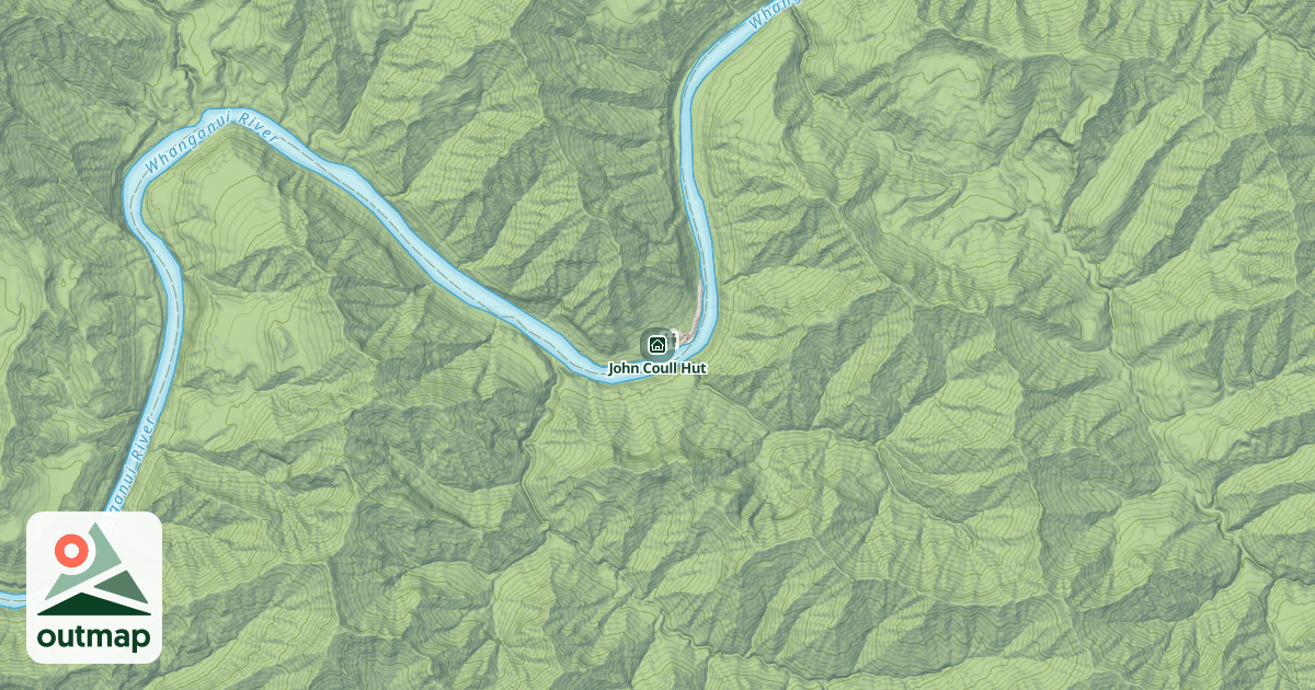 Map of John Coull Hut