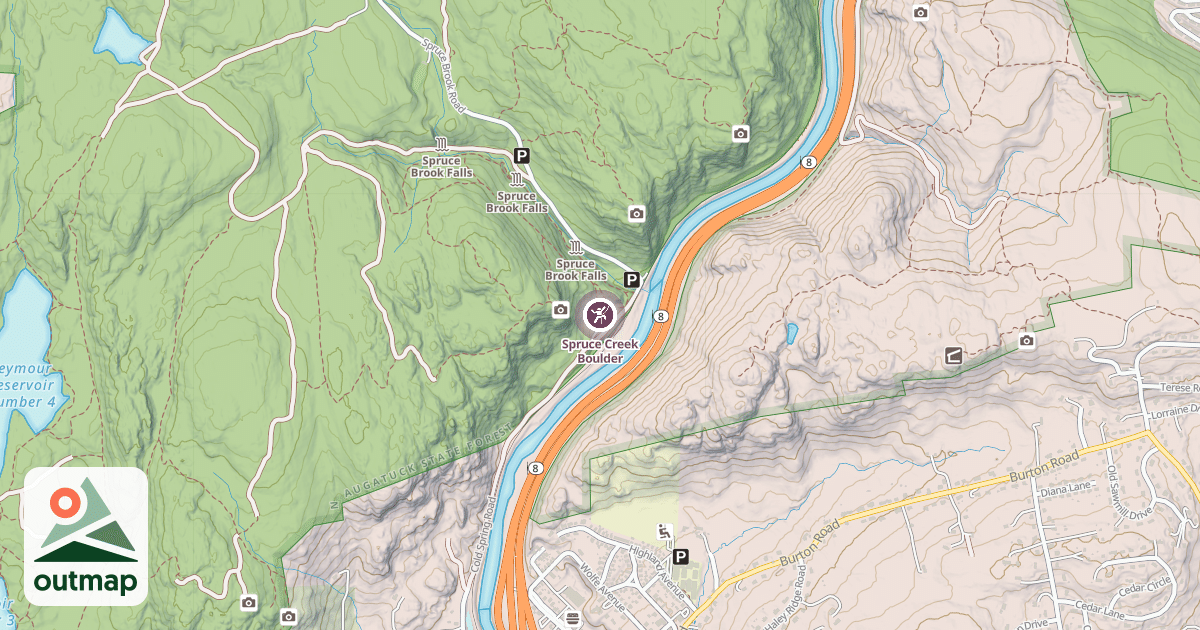 Map of Spruce Creek Boulder