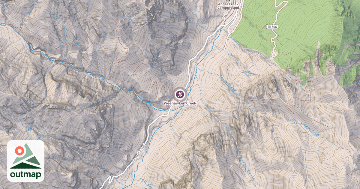 Map of Weehawken Creek