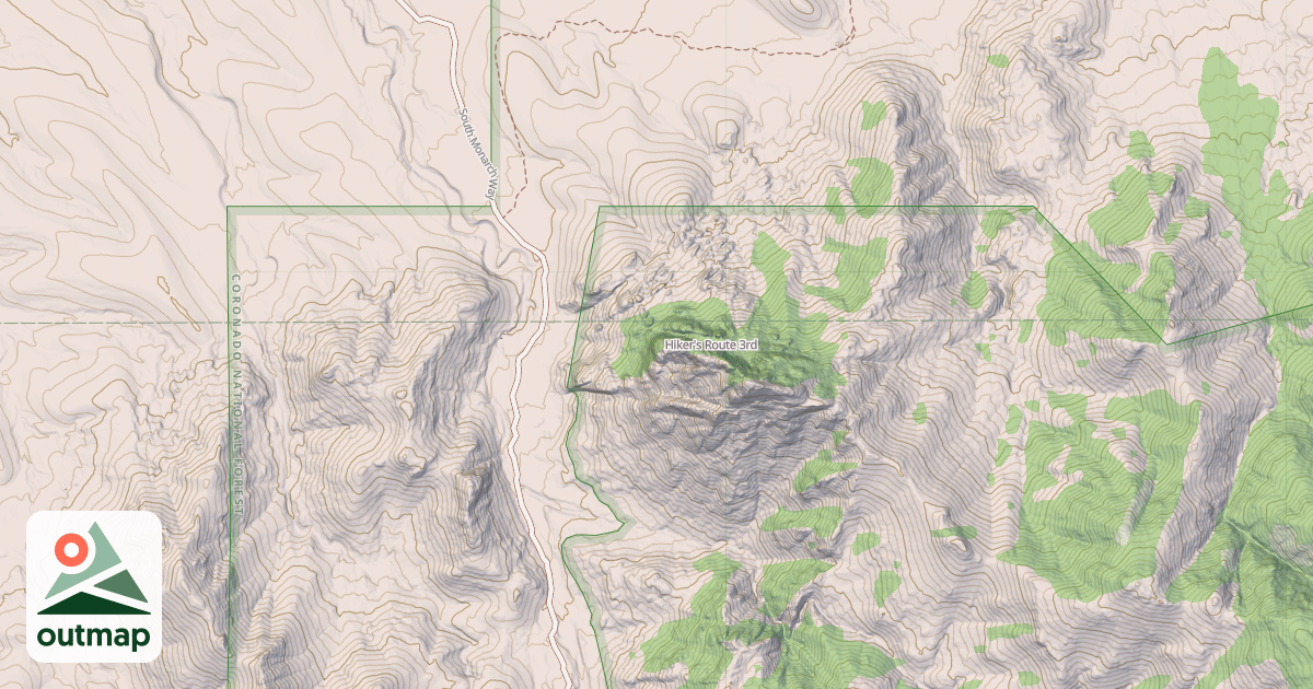 Map of Hiker's Route