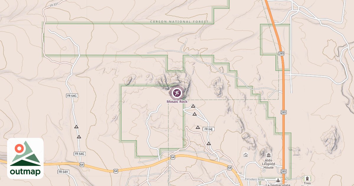 Map of Mosaic Rock
