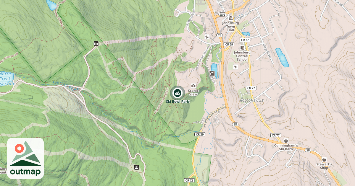 Map of Ski Bowl Park