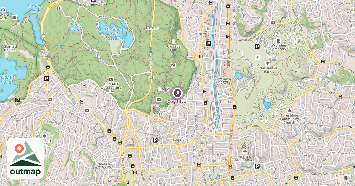 Map of Crag 5 Bowl