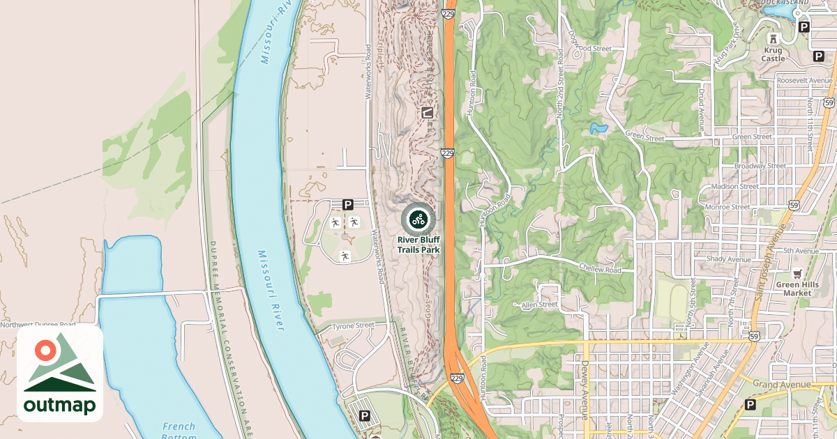 Map of River Bluff Trails Park