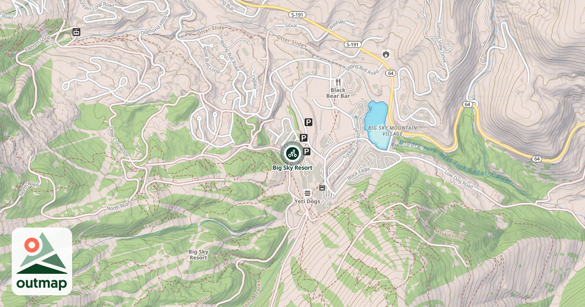 Map of Big Sky Resort