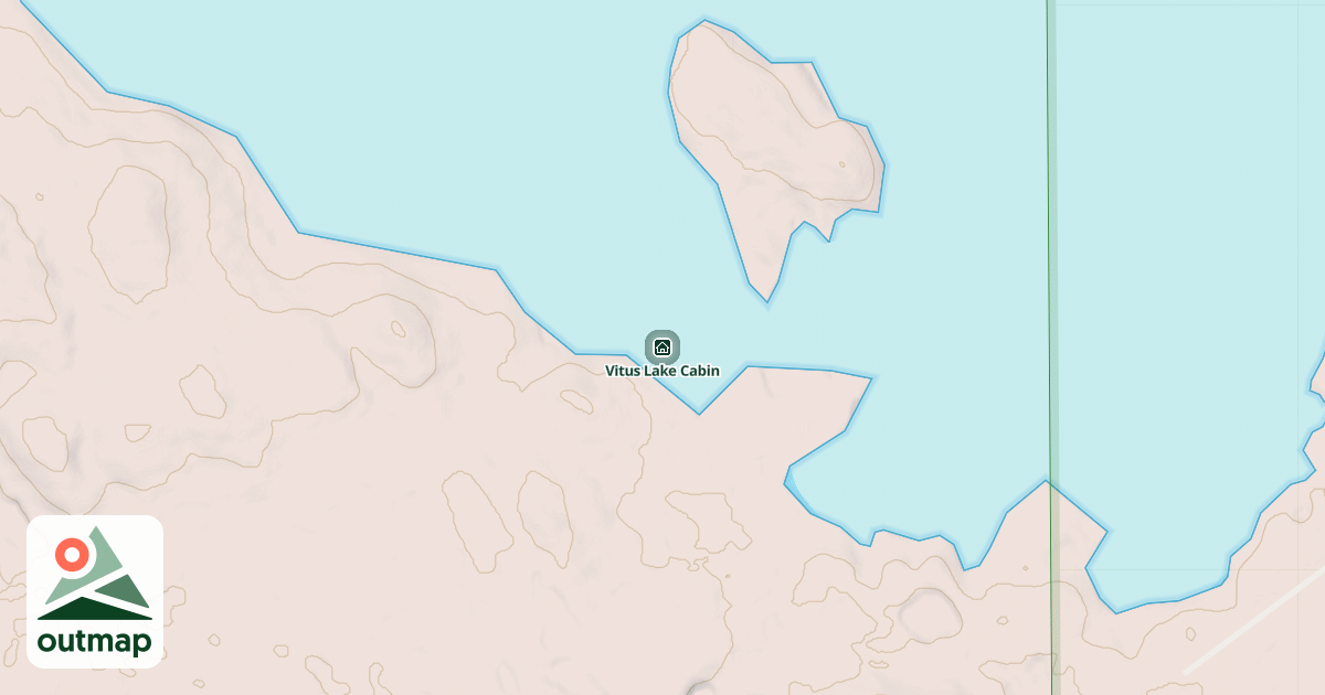 Map of Vitus Lake Cabin in Yakutat