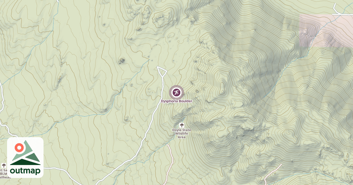 Map of Dysphoria Boulder