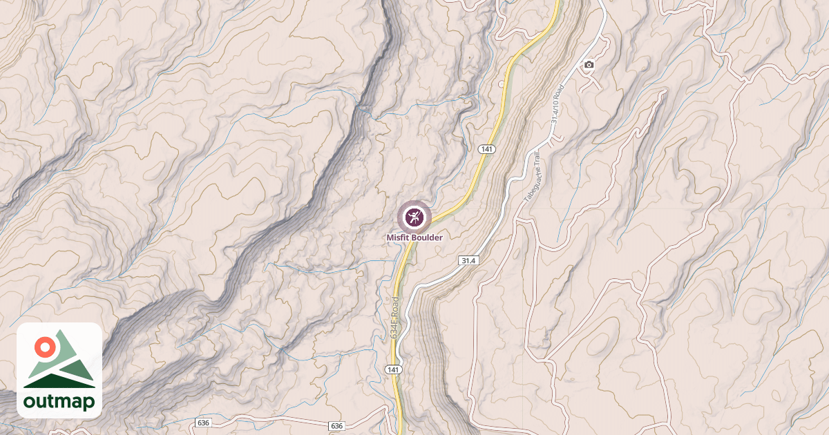 Map of Misfit Boulder
