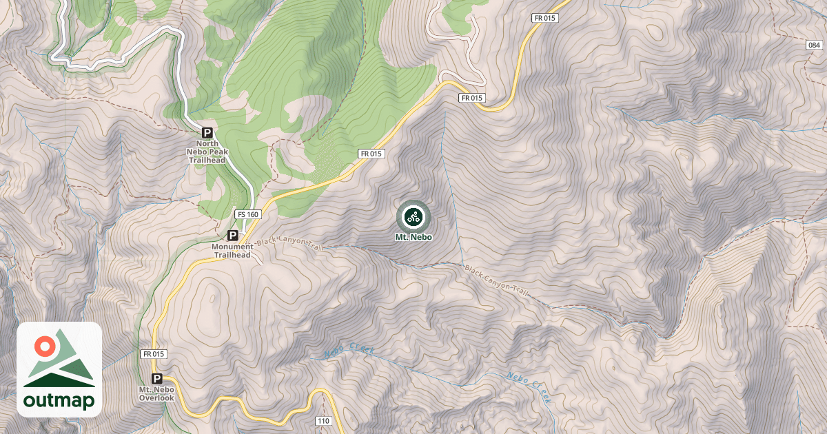 Map of Mt. Nebo