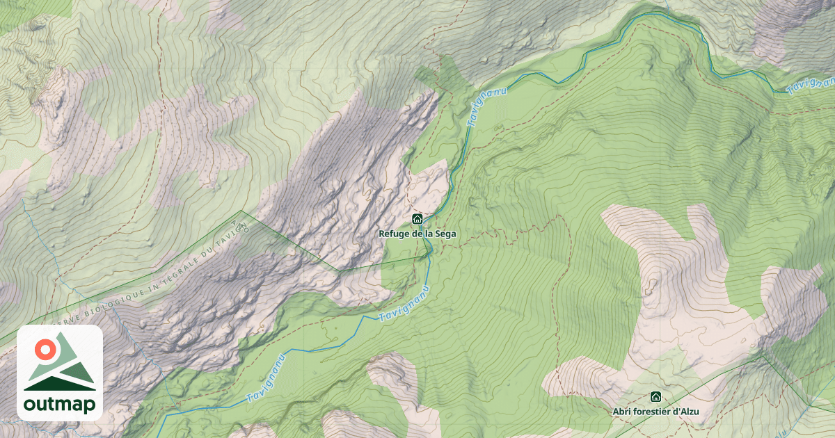 Map of Refuge de la Sega