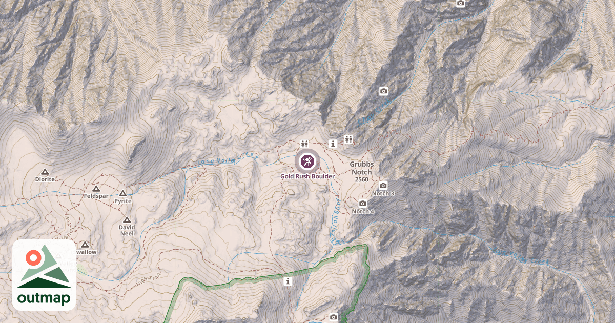 Map of Gold Rush Boulder